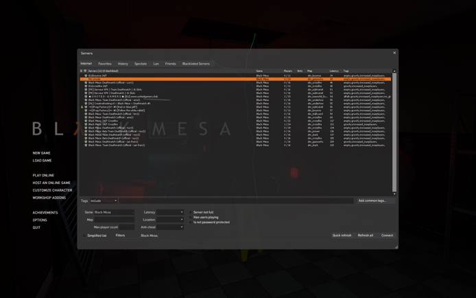 Black Mesa Server Browser. Black Mesa Server Browser.