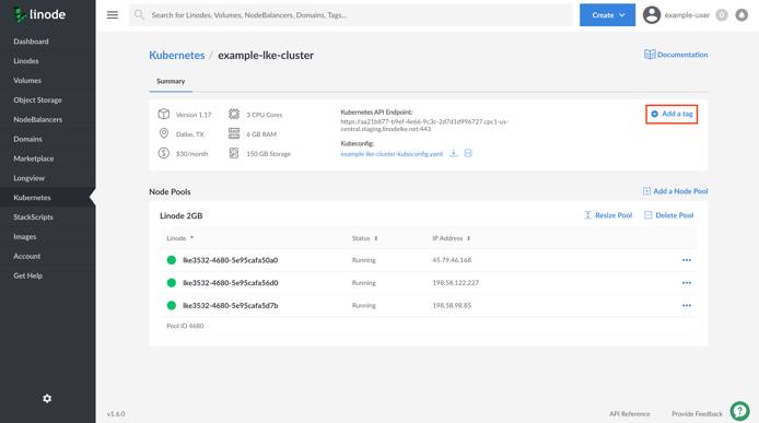 Click on the Add Tags link to begin adding tags Click on the Add Tags link to begin adding tags