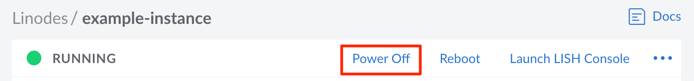 Screenshot of a Compute Instance Details page with the Power Off button highlighted Screenshot of a Compute Instance Details page with the Power Off button highlighted