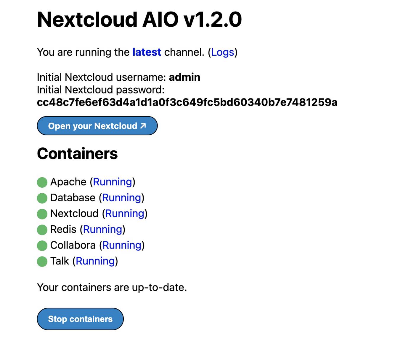 Nextcloud Admin Credentials Nextcloud Admin Credentials