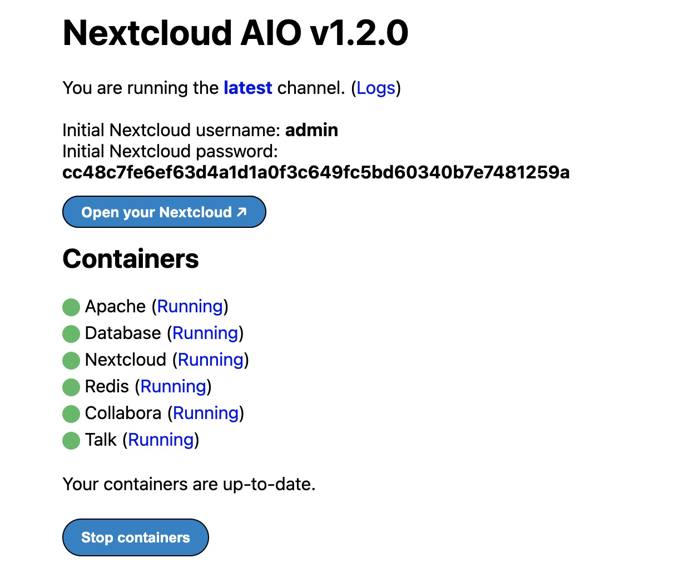 Nextcloud Admin Credentials Nextcloud Admin Credentials