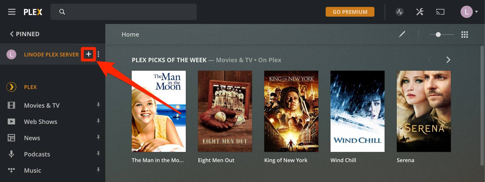 Add Media Library — Start