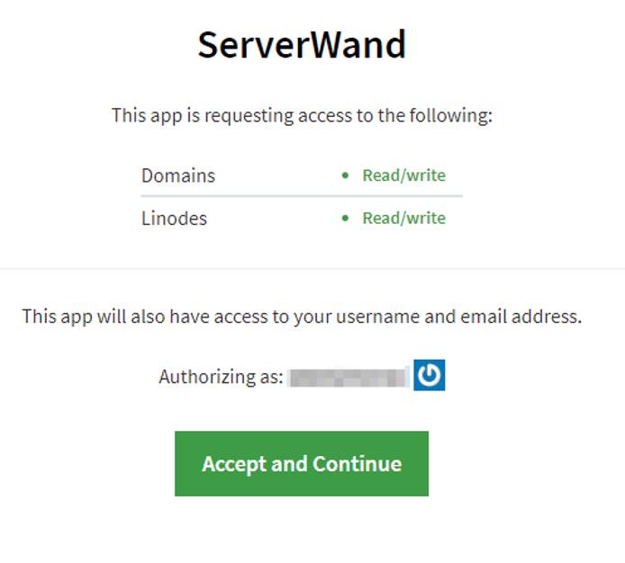 Accept Linode Access Permissions